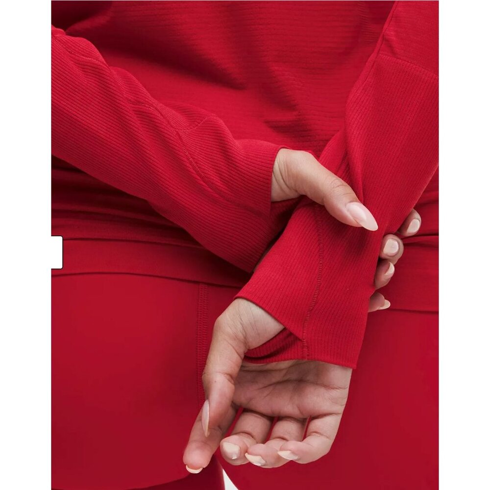 NWT Lululemon Swiftly Tech Long Sleeve Running Shirt 2.0 Red Size US 14 $78 [jb] - Picture 3 of 8